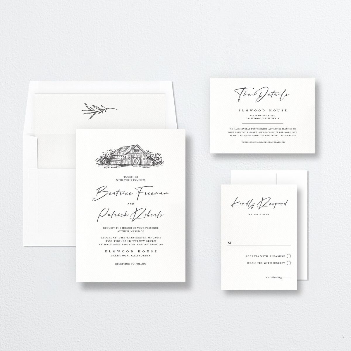 Romantic Setting Wedding Invitations Medieval Grey Signature No Standard