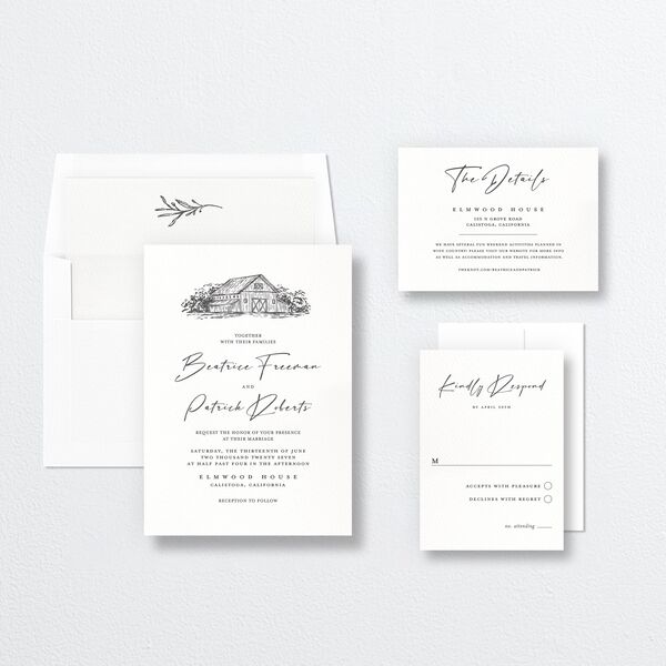 Romantic Setting Wedding Invitations Medieval Grey Signature No Standard