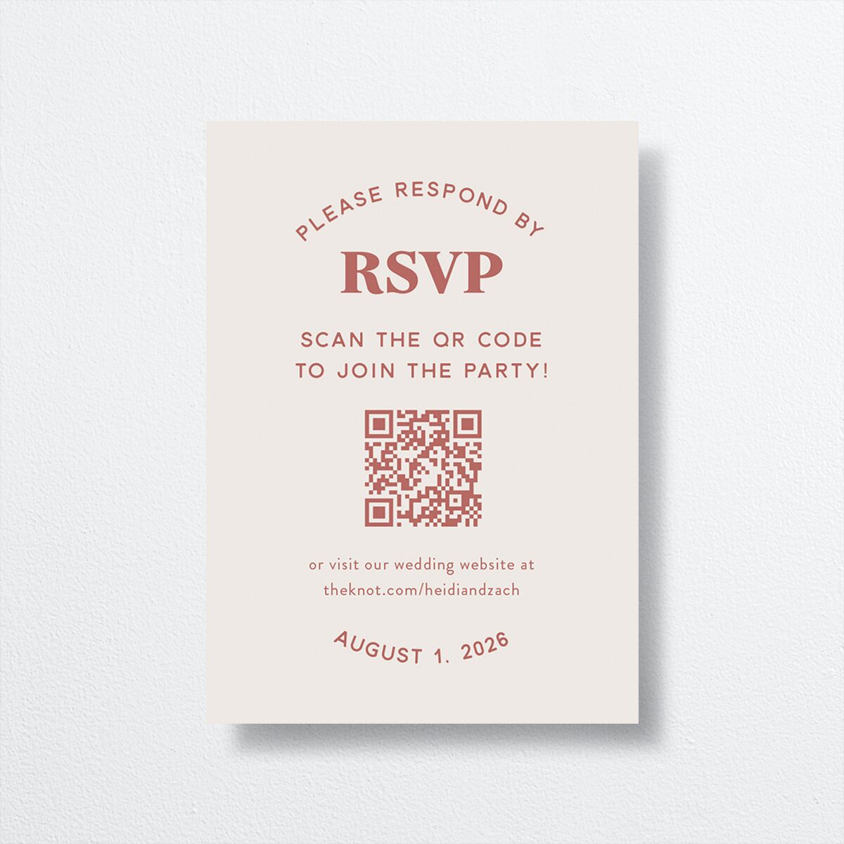 Custom Pet Portrait Wedding Response Cards Desert Rose Signature