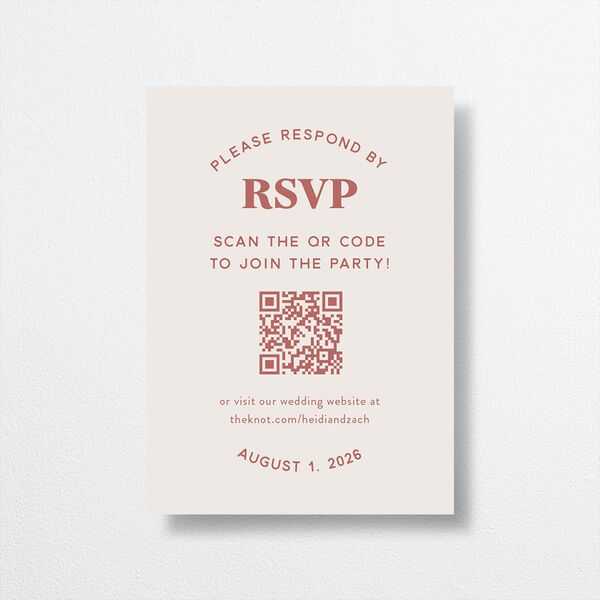 Custom Pet Portrait Wedding Response Cards Desert Rose Signature