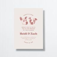 Custom Pet Portrait Wedding Invitations Desert Rose Signature