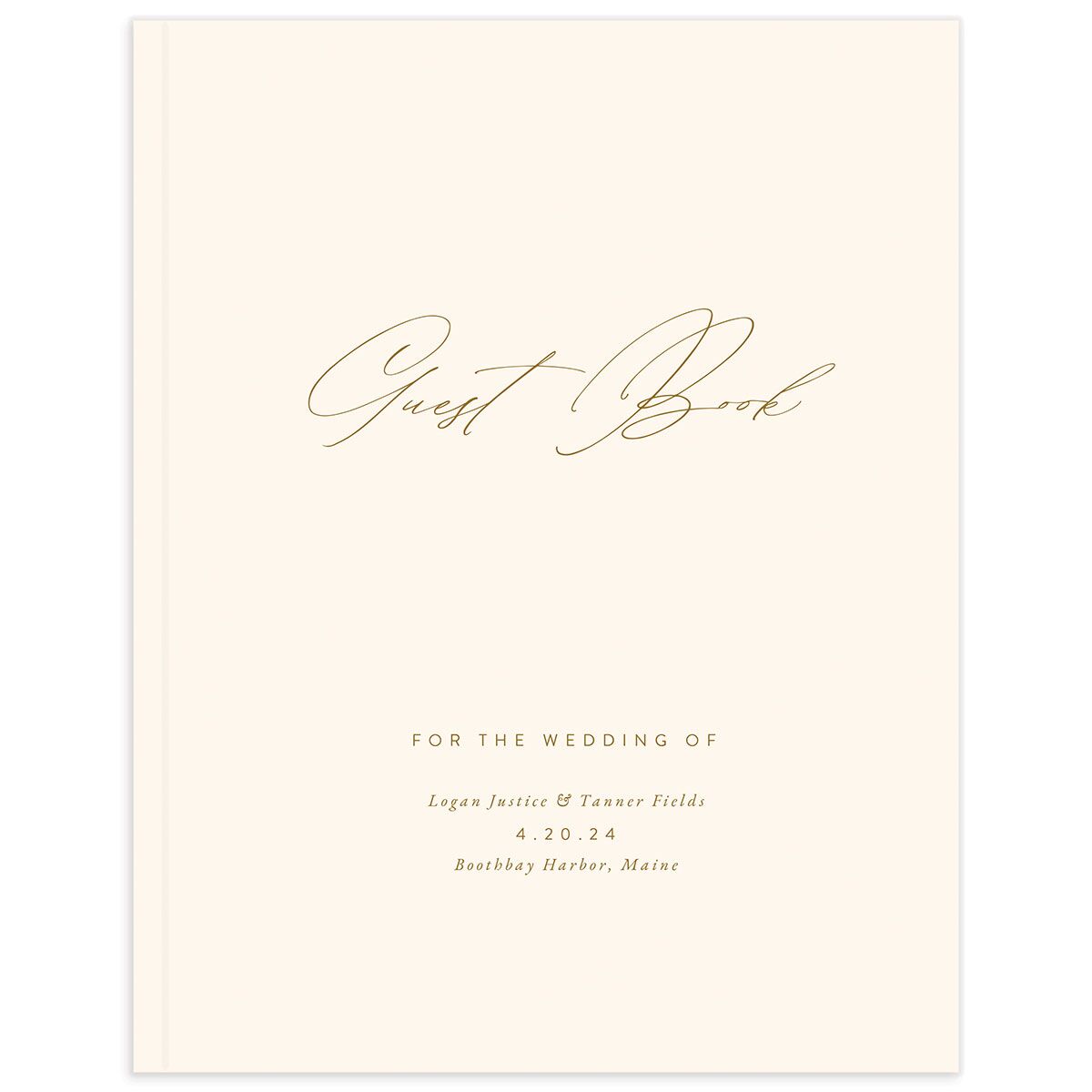 Romantic Minimal Wedding Guest Book