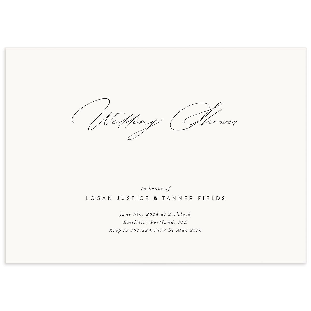 Romantic Minimal Rehearsal Dinner Invitations