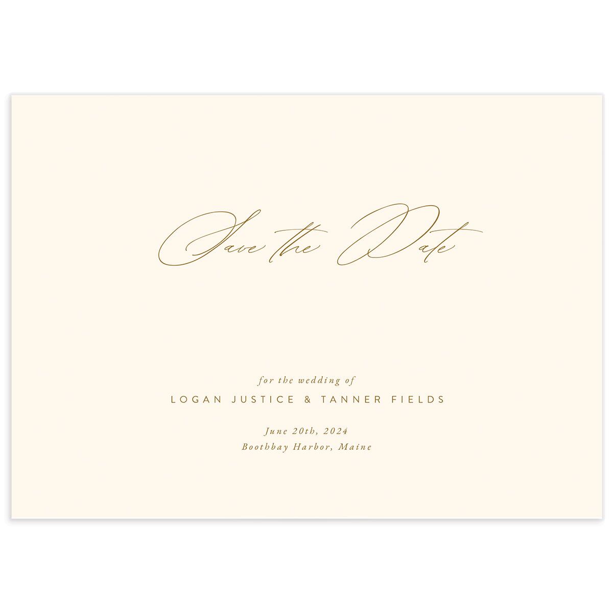 Romantic Minimal Save The Date Cards