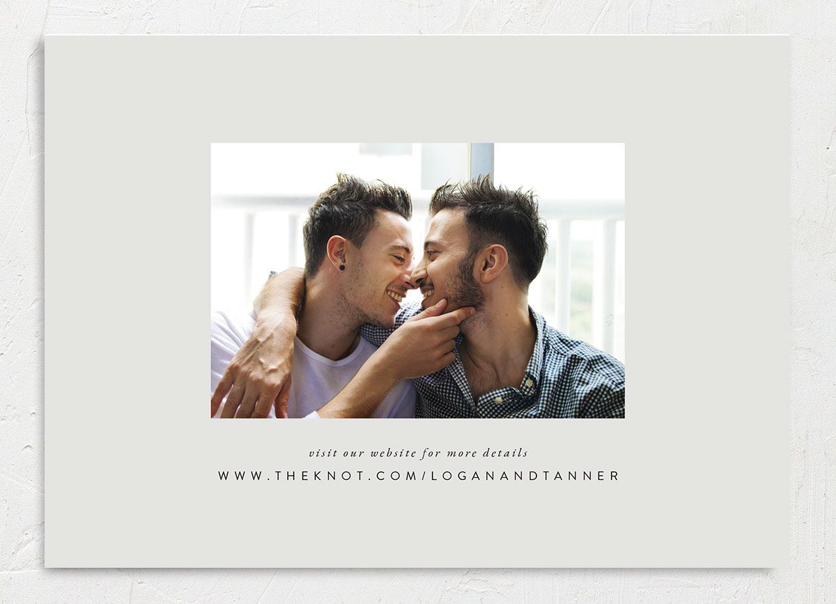 Romantic Minimal Save The Date Cards Snow Signature smooth No