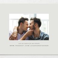 Romantic Minimal Save The Date Cards Snow Signature smooth No
