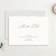 Romantic Minimal Save The Date Cards Snow Signature smooth No