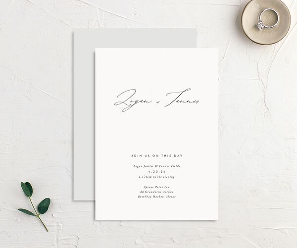Minimal online wedding invitations