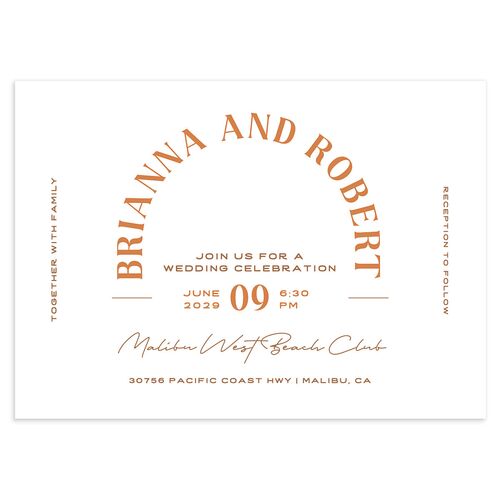 Beach Party Wedding Invitations Pink Cotton Signature Blank No Standard