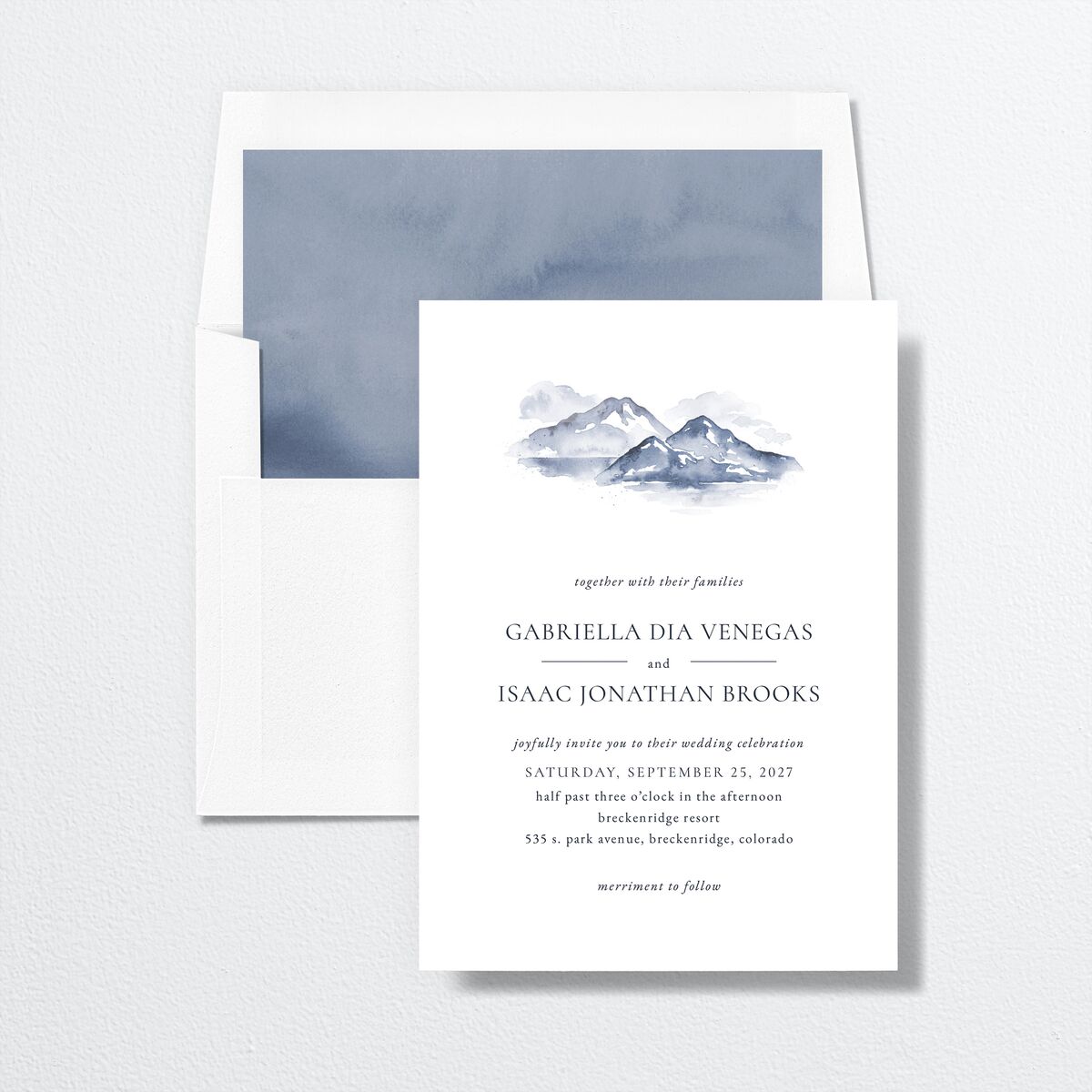 Watercolor Mountains Standard Envelope Liners envelope-and-liner