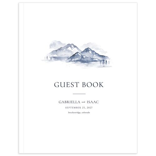Watercolor Mountains Wedding Guest Book