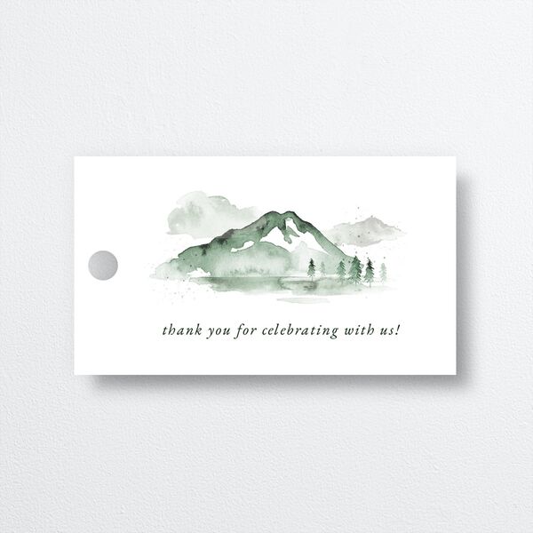 Watercolor Mountains Favor Gift Tags front