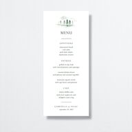Watercolor Mountains Menus Thyme Pearlescent