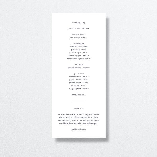 Watercolor Mountains Wedding Programs back