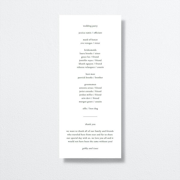 Watercolor Mountains Wedding Programs back