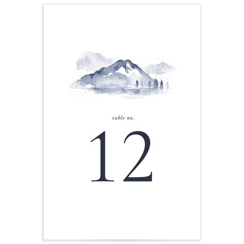 Watercolor Mountains Table Numbers - 