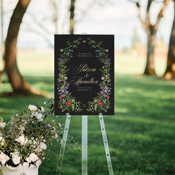 Opulent Garden Standard Welcome Sign Medium Scottish Green Standard Indoor Foam Core M Welcome