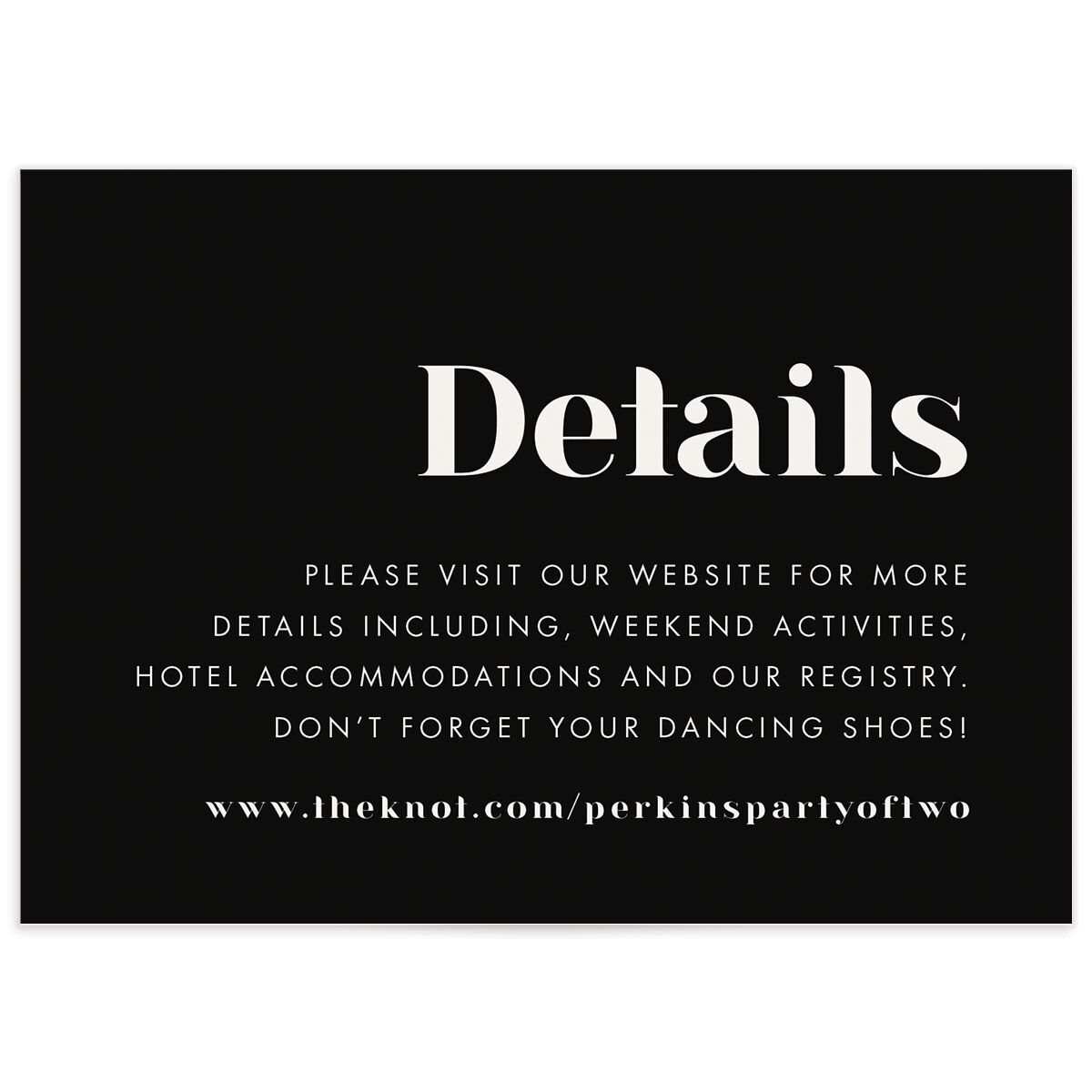 Simply Bold Wedding Enclosure Cards