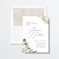 Romantic Roses Bridal Shower Invitations Off-White Signature Standard