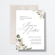 Romantic Roses Bridal Shower Invitations Off-White Signature Standard
