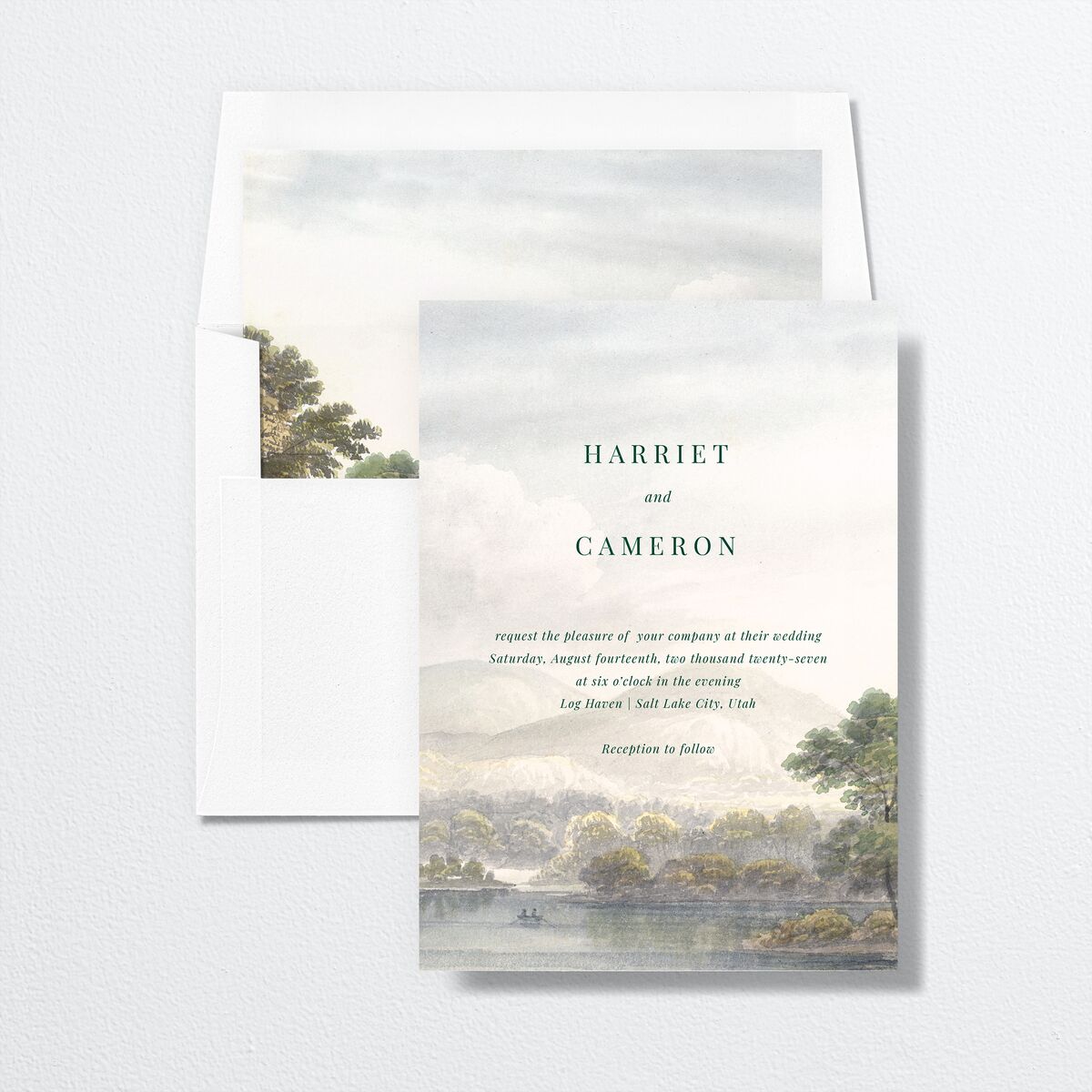 Vintage Landscape Standard Envelope Liners envelope-and-liner