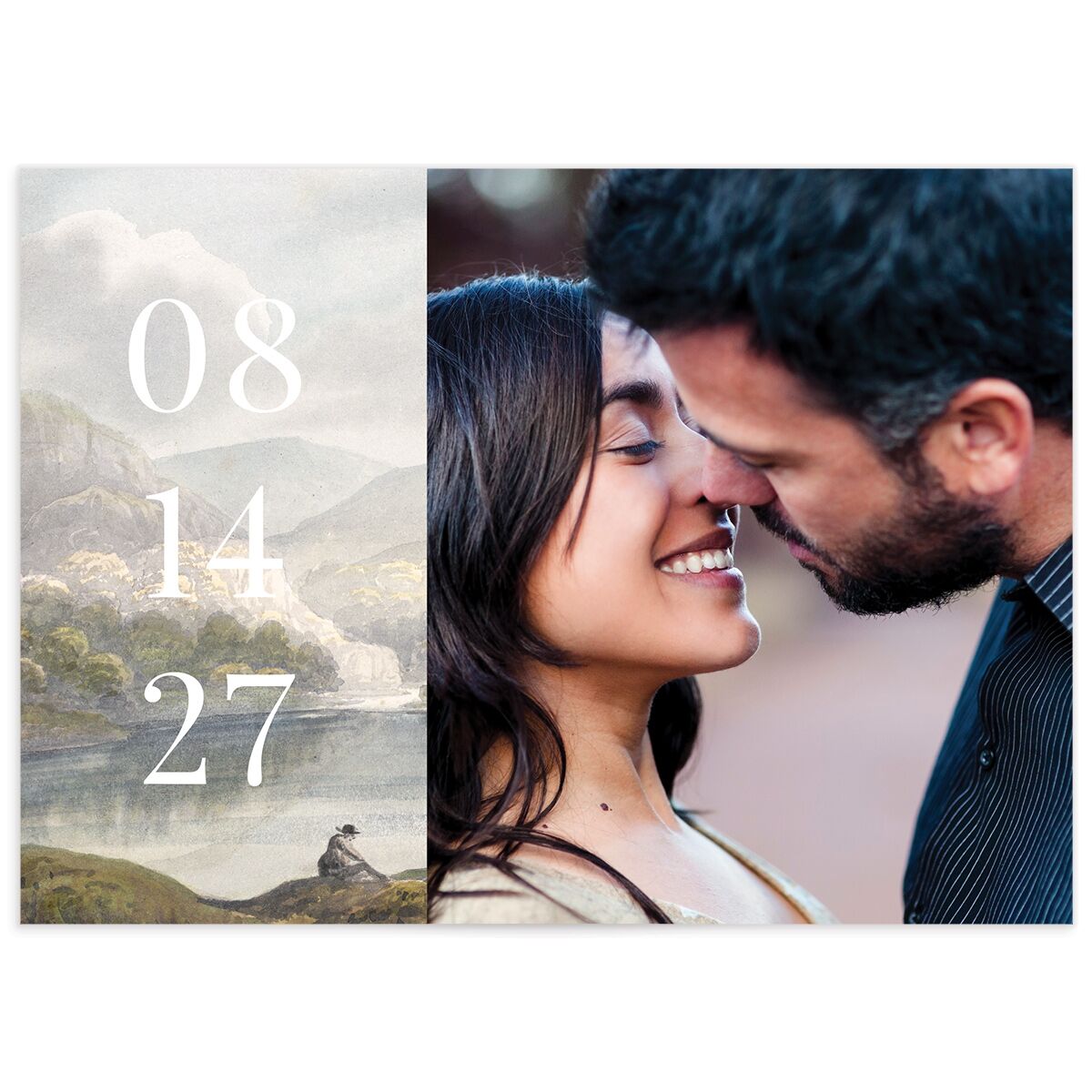 Vintage Landscape Save The Date Cards