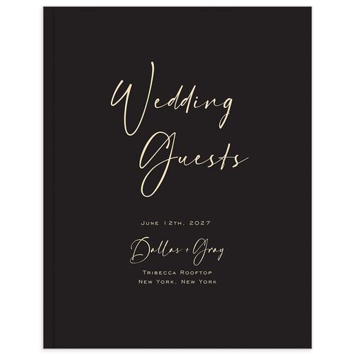 Simply Striking Wedding Guest Book Midnight