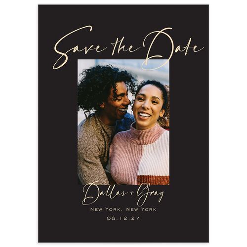 Simply Striking Save The Date Cards Midnight Signature smooth No