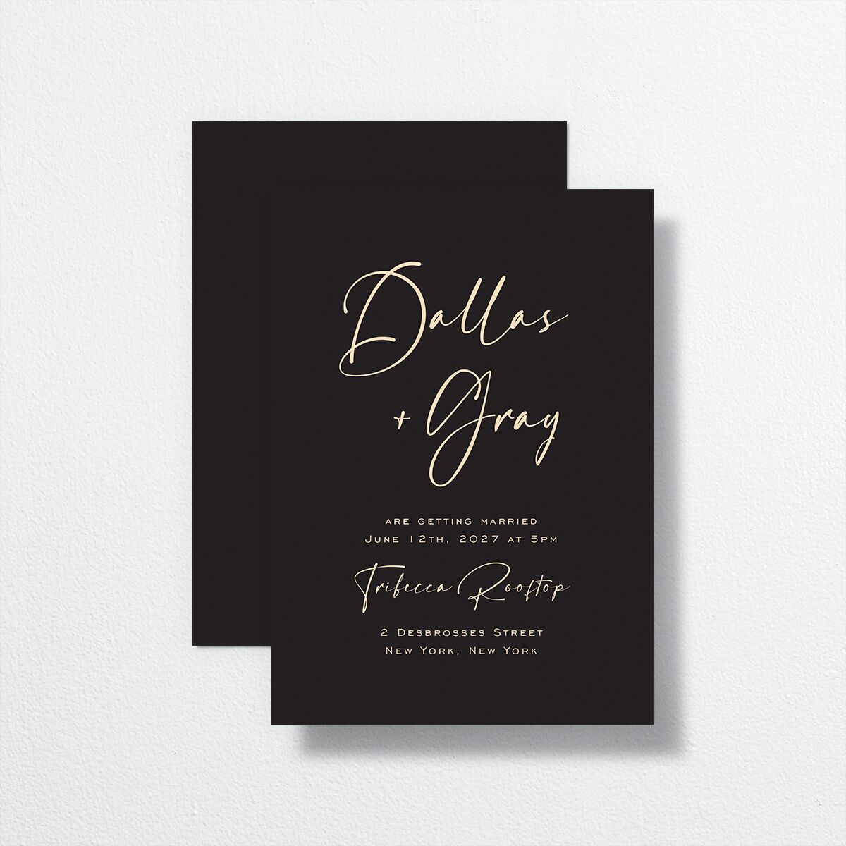Simply Striking Wedding Invitations Midnight Signature No