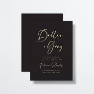 Simply Striking Wedding Invitations Midnight Signature No