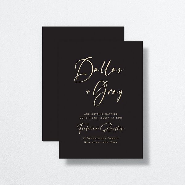Simply Striking Wedding Invitations Midnight Signature No