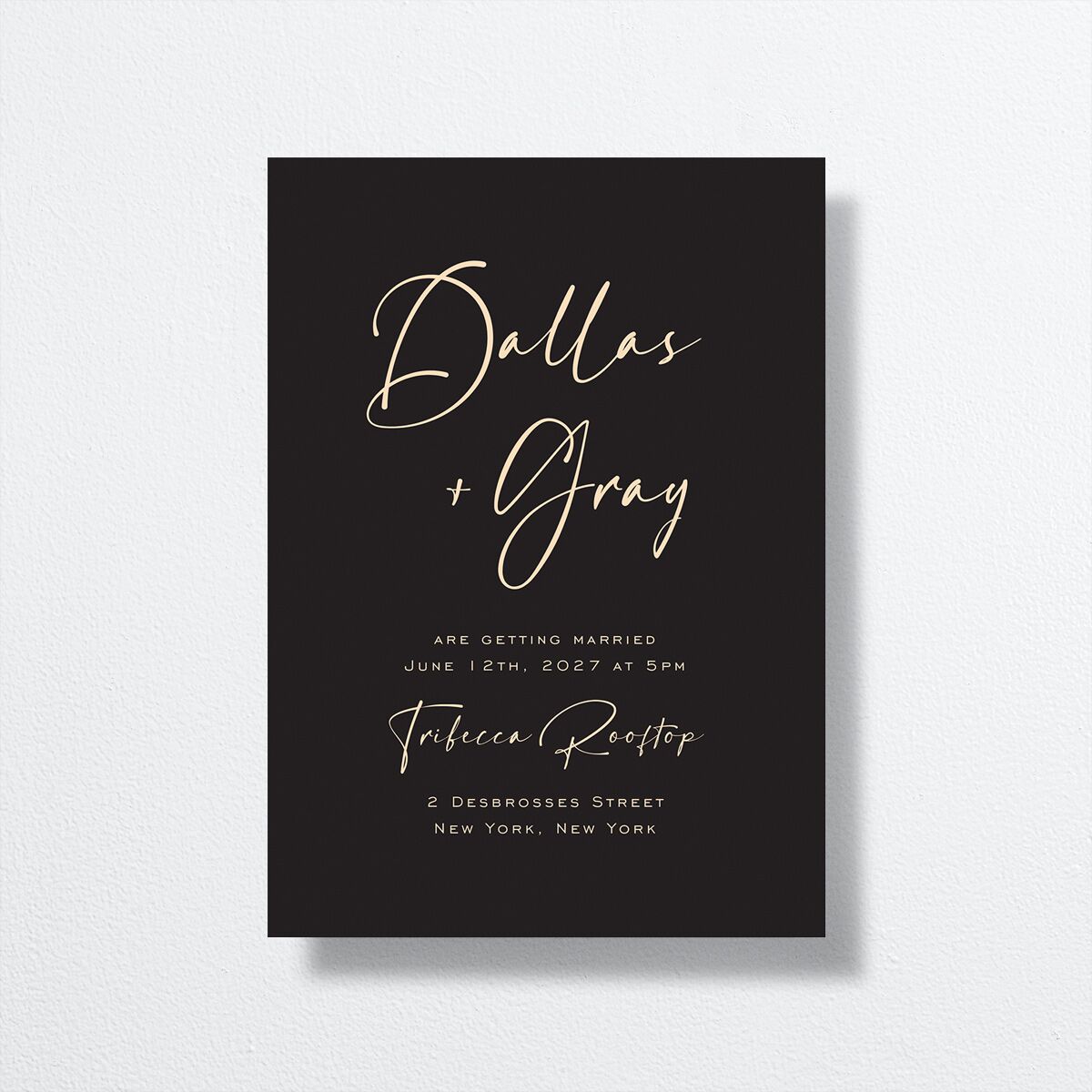 Simply Striking Wedding Invitations Midnight Signature No