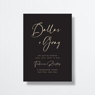 Simply Striking Wedding Invitations Midnight Signature No