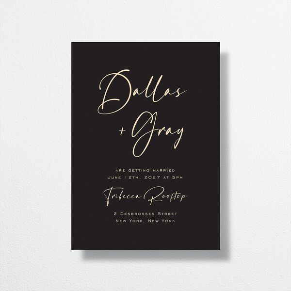 Simply Striking Wedding Invitations Midnight Signature No