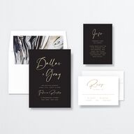 Simply Striking Wedding Invitations Midnight Signature No