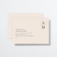 Rustic Monogram Bridal Shower Invitations Sand Signature