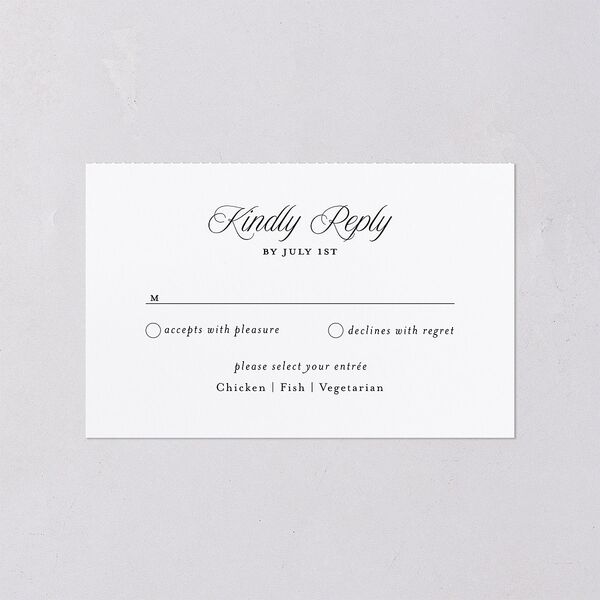 Picture Perfect All-in-One Wedding Invitations Cornflower Signature Light Both Recipient and Return Addresses No