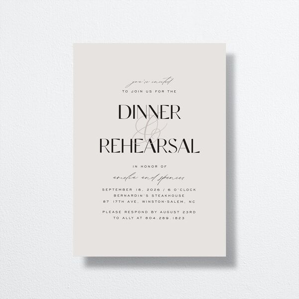 Together Rehearsal Dinner Invitations Mist Signature