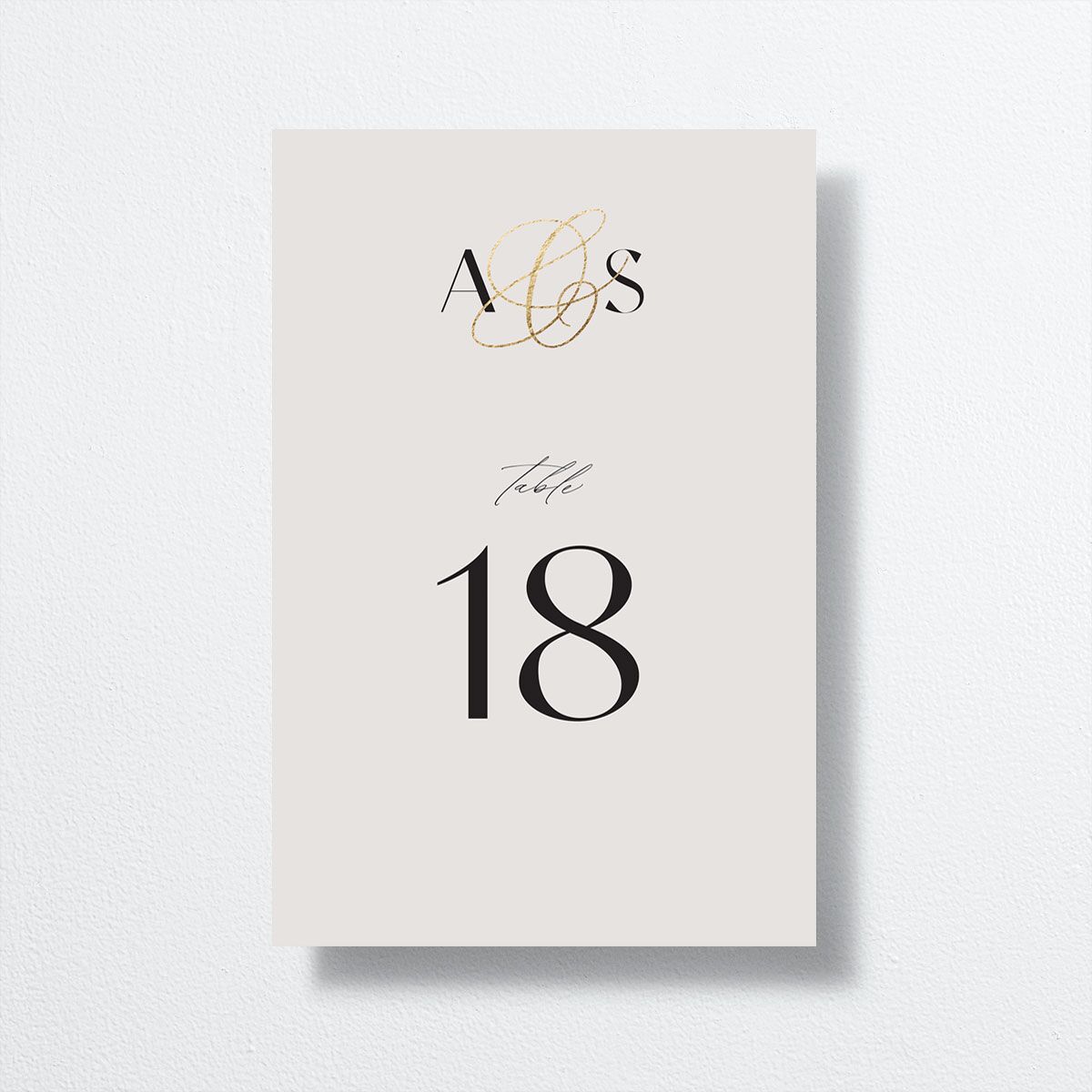 Together Table Numbers Gold Mist Signature