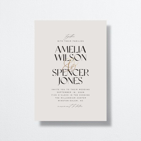 Together Wedding Invitations Gold Mist Signature No