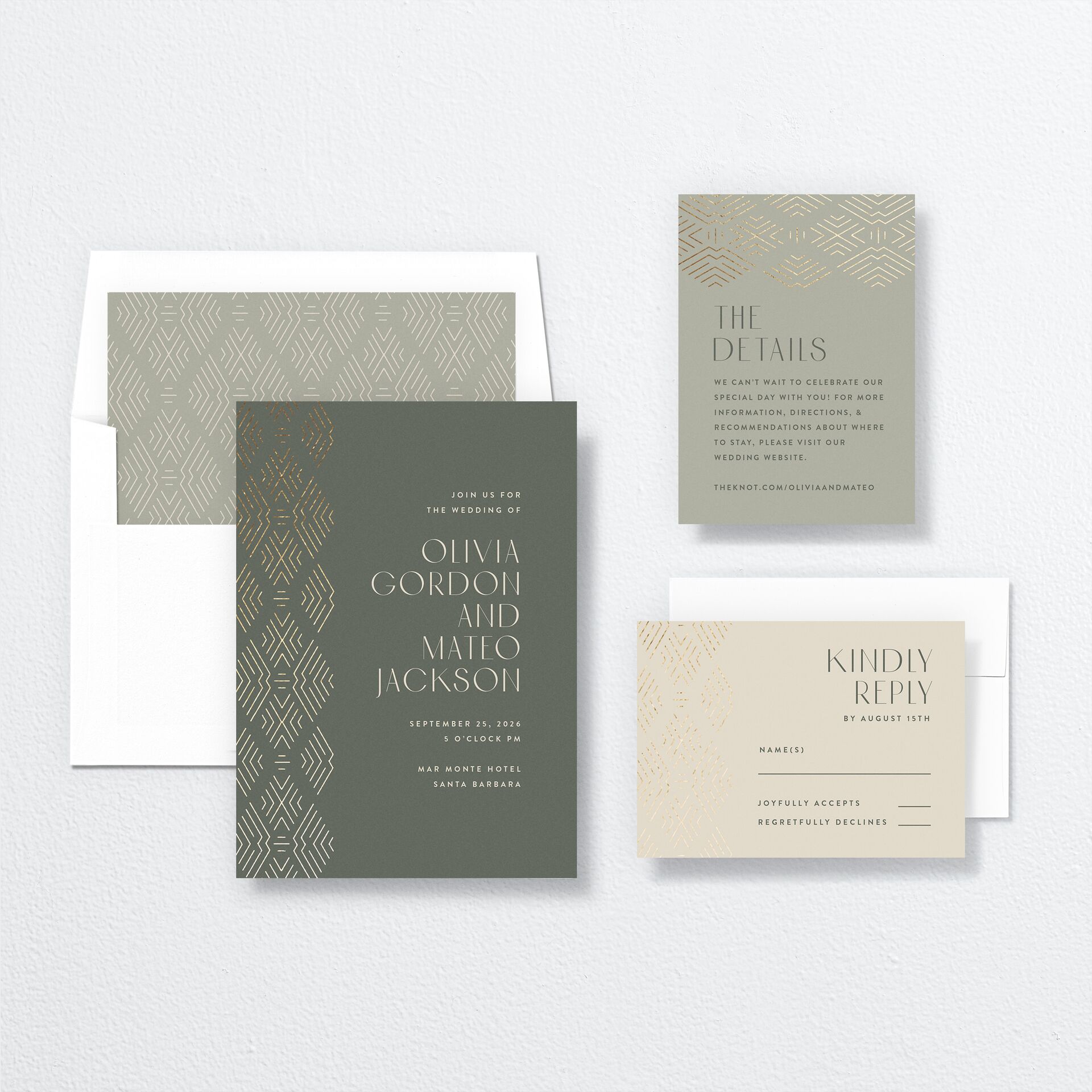 Boho Texture Wedding Invitations — view 5