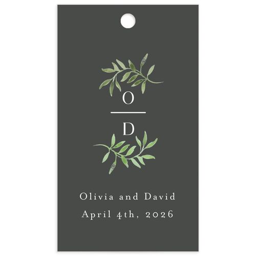 Vines Favor Gift Tags Medieval Grey Signature