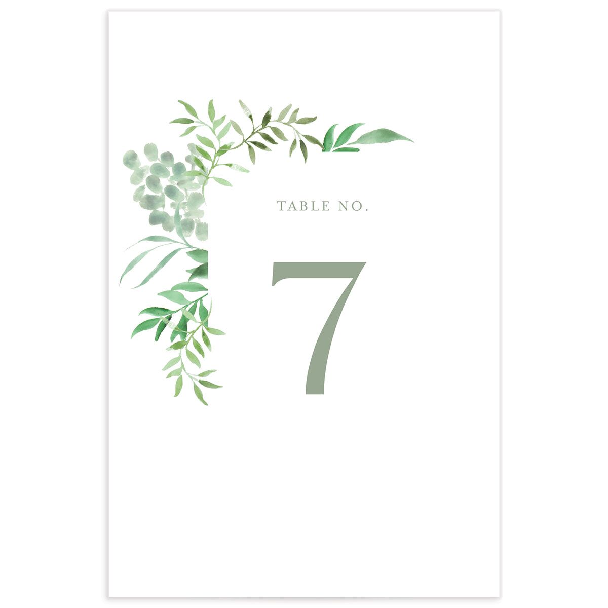 Vines Table Numbers