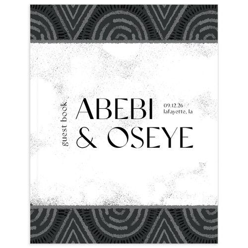 Gilded Sahara Pattern Guest Books Licorice