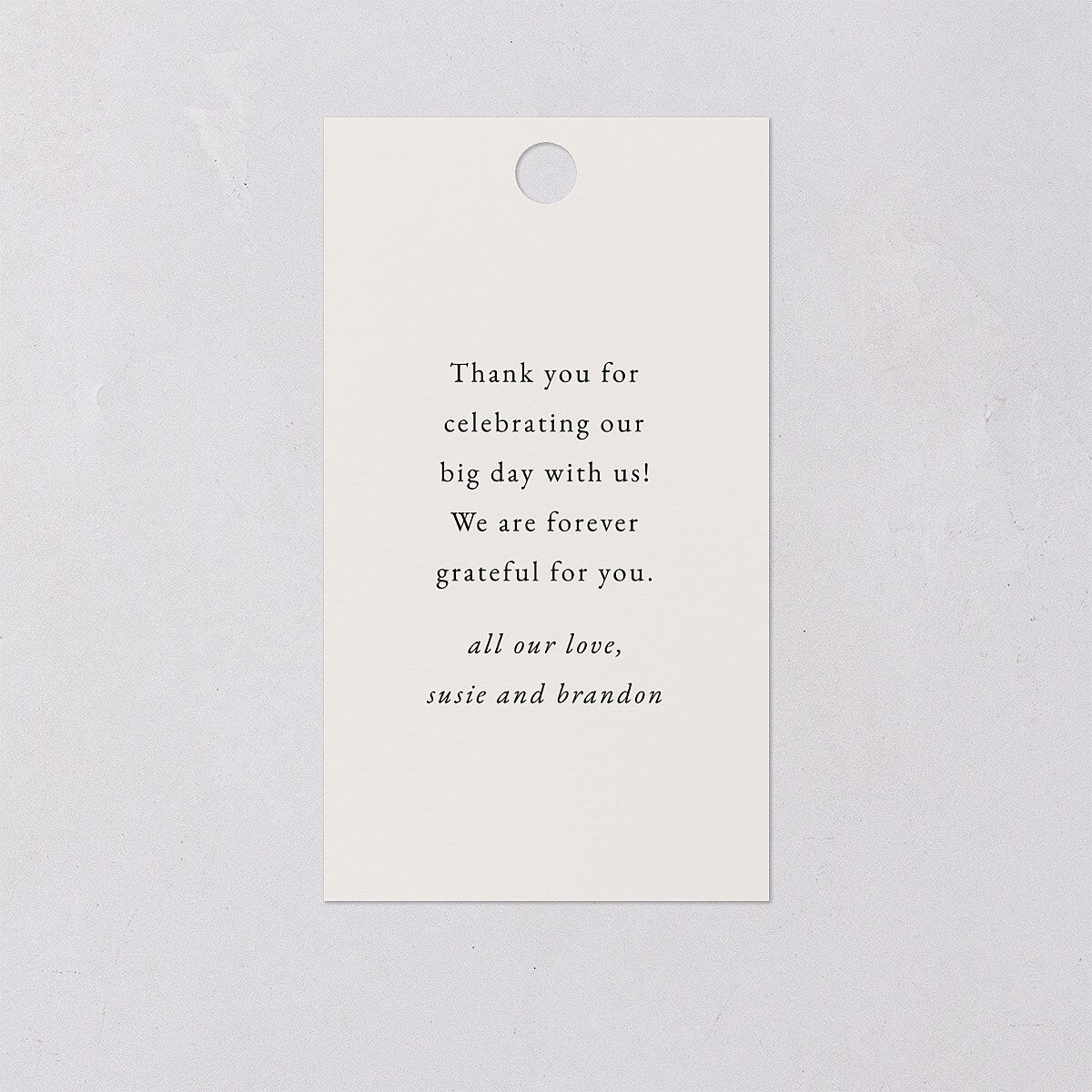 Wild Poppies Favor Gift Tags Pure White Signature