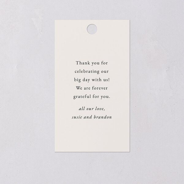 Wild Poppies Favor Gift Tags Pure White Signature