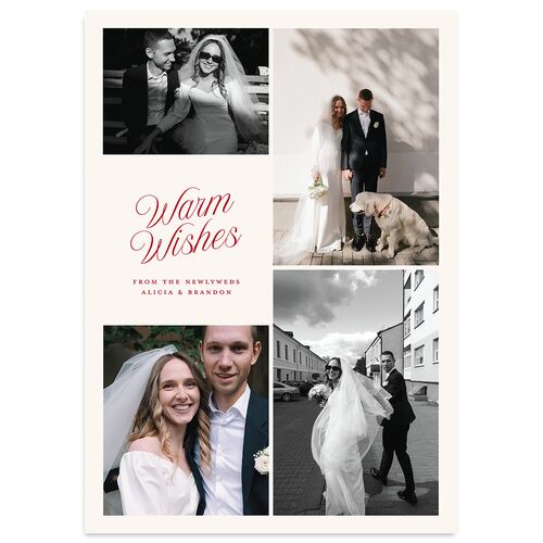 Warm Wishes Gallery Holiday Cards Champagne Signature Blank Standard