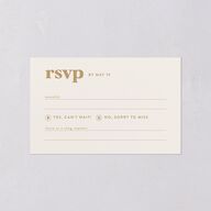 Music Lovers All-in-One Wedding Invitations Tan Signature Light Both Recipient and Return Addresses No