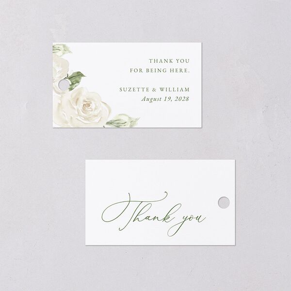 Romantic Garden Favor Gift Tags Snow Signature