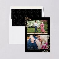 Arboretum Archway Save the Date Cards Gold Licorice Signature smooth Blank No